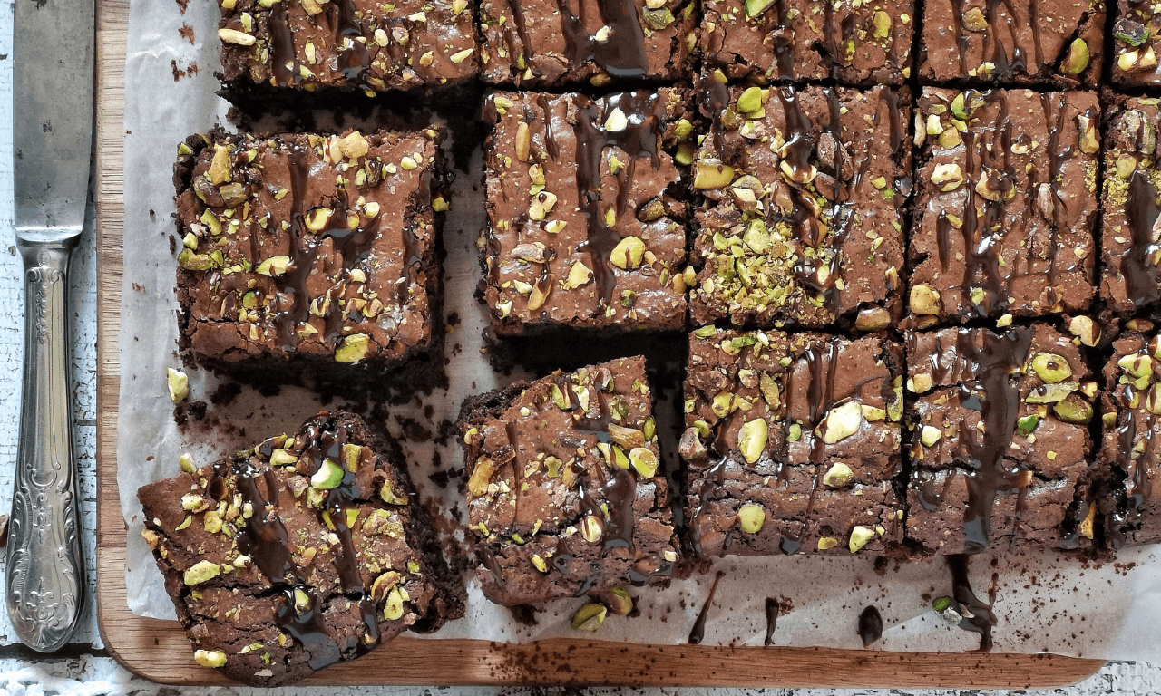 Pisztáciás brownie recept