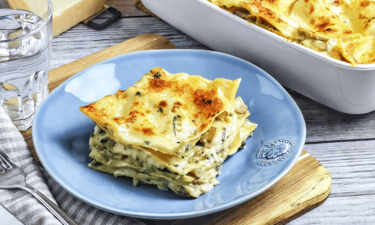 Gombás lasagne, olasz recept alapján